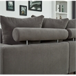 Aira Corduroy Fabric 5 - Piece Sectional in Gray