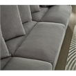 Aira Corduroy Fabric 5 - Piece Sectional in Gray