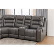 Kamiri 5 - Piece Faux Leather Reclining Sectional in Gray