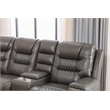 Kamiri 5 - Piece Faux Leather Reclining Sectional in Gray