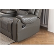 Kamiri 5 - Piece Faux Leather Reclining Sectional in Gray