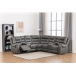 Kamiri 5 - Piece Faux Leather Reclining Sectional in Gray