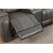 Kamiri 5 - Piece Faux Leather Reclining Sectional in Gray