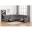 Kamiri 5 - Piece Faux Leather Reclining Sectional in Gray