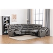 Kamiri 5 - Piece Faux Leather Reclining Sectional in Gray