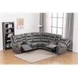 Kamiri 5 - Piece Faux Leather Reclining Sectional in Gray