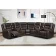Kamiri 5 - Piece Faux Leather Reclining Sectional in Brown