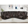 Kamiri 5 - Piece Faux Leather Reclining Sectional in Brown