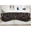 Kamiri 5 - Piece Faux Leather Reclining Sectional in Brown