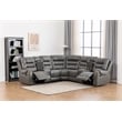 Ilia Two Tone Faux Leather Power Reclining Sectional with Console  & Cup Holder