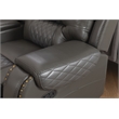 Ilia Two Tone Faux Leather Power Reclining Sectional with Console  & Cup Holder