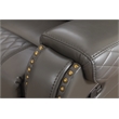 Ilia Two Tone Faux Leather Power Reclining Sectional with Console  & Cup Holder