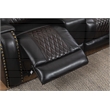 Ilia Two Tone Faux Leather Reclining Sectional with Console  & Cup Holder