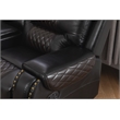 Ilia Two Tone Faux Leather Reclining Sectional with Console  & Cup Holder