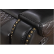Ilia Two Tone Faux Leather Reclining Sectional with Console  & Cup Holder