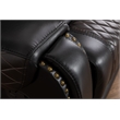Ilyiano Two Tone Faux Leather Two-PC Livingroom Reclining Set In Black