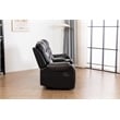 Ilyiano Two Tone Faux Leather 2-Piece Livingroom Reclining Set In Black