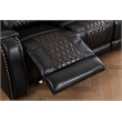 Ilyiano Two Tone Faux Leather 3-Piece Livingroom Reclining Set In Black
