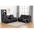 Ilyiano Two Tone Faux Leather 2-PC Livingroom Reclining Set In Black