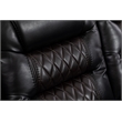 Ilyiano Two Tone Faux Leather Three-PC Livingroom Reclining Set In Black
