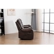 Ilyiano Two Tone Faux Leather Three-PC Livingroom Reclining Set In Brown
