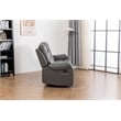 Ilyiano Two Tone Faux Leather Three-PC Livingroom Reclining Set In Gray