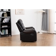 Ilyiano Two Tone Faux Leather Rocker Recliner In Black