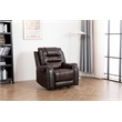 Ilyiano Two Tone Faux Leather Rocker Recliner In Brown