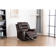 Ilyiano Two Tone Faux Leather Rocker Recliner In Brown