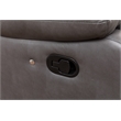 Dexoni LED Faux Leather Reclining Sectional in Gray