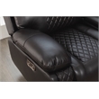 Hathrone Faux Leather Power Reclining Sectional LED USB and SubWoofer In Brown
