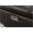 Hathrone Faux Leather Power Reclining Sectional LED USB and SubWoofer In Brown