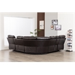 Hathrone Faux Leather Power Reclining Sectional LED USB and SubWoofer In Brown