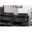 Hathrone Faux Leather Power Reclining Sectional LED USB and SubWoofer In Brown