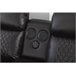 Hathrone Faux Leather Power Reclining Sectional LED USB and SubWoofer In Brown