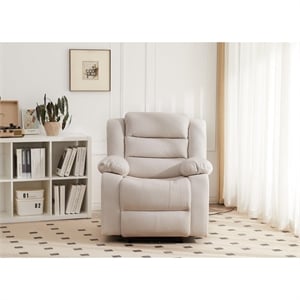 Kingway Adrien Fabric Power Recliner With USB in Beige