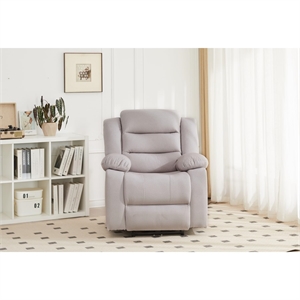 Kingway Adrien Fabric Power Recliner With USB in Gray