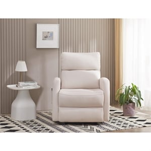 Kingway Arindel Fabric Power Recliner With USB in Beige
