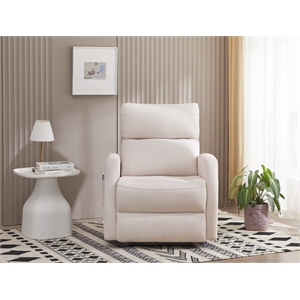 kingway arindel fabric power recliner with usb in beige