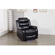 Luxury Faux Leather Recliner Chair with LED Lights