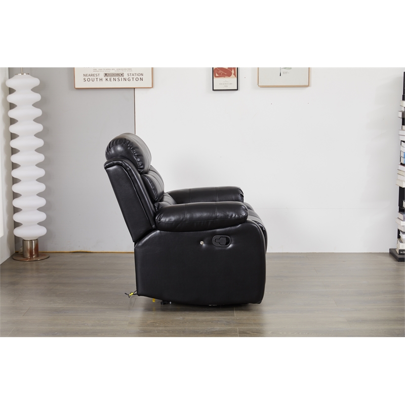Luxury Faux Leather Recliner Chair with LED Lights