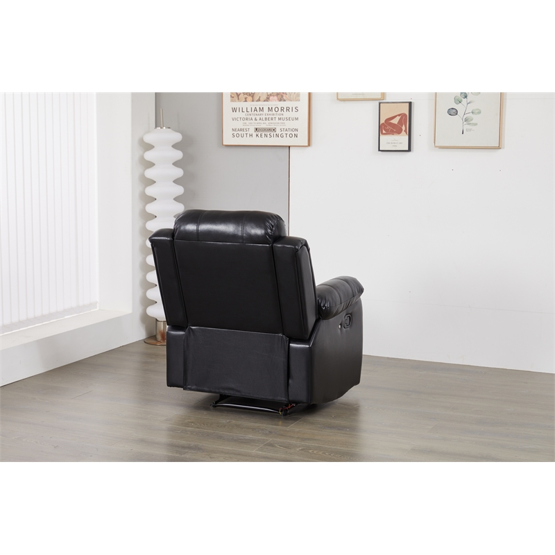 Luxury Faux Leather Recliner Chair with LED Lights