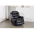 Luxury Faux Leather Recliner Chair with LED Lights