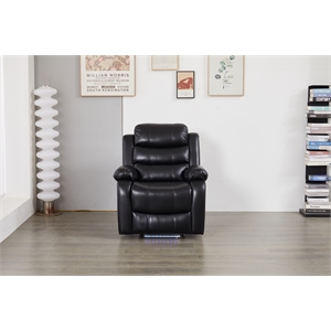 luxury faux leather recliner chair with led lights