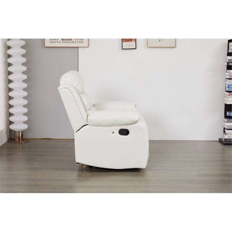 Luxury Faux Leather Recliner Chair with LED Lights