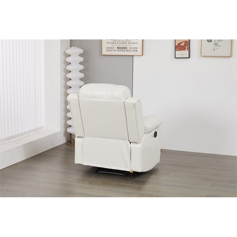 Luxury Faux Leather Recliner Chair with LED Lights