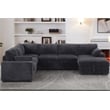 Oversized Upholstered Corduroy Sleeper Sectional Sofa With Storage Chaise