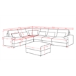 Modern Luxury Corduroy Oversized L-Shaped Sectional Sofa with Ottoman