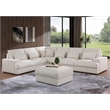 Modern Luxury Corduroy Oversized L-Shaped Sectional Sofa with Ottoman