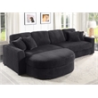 Oversized 111 Inch Wide Corduroy 3pc Sectional